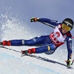 Crans-montana (Suiza), 22/01/2021.- Sofia Goggia en acción durante la carrera de descenso femenino de la Copa del Mundo de Esquí Alpino FIS en Crans-Montana, Suiza, el 22 de enero de 2021. EFE/EPA/JEAN-CHRISTOPHE BOTT
