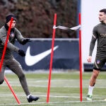 Joao Felix, durante el último entrenamiento del Atlético