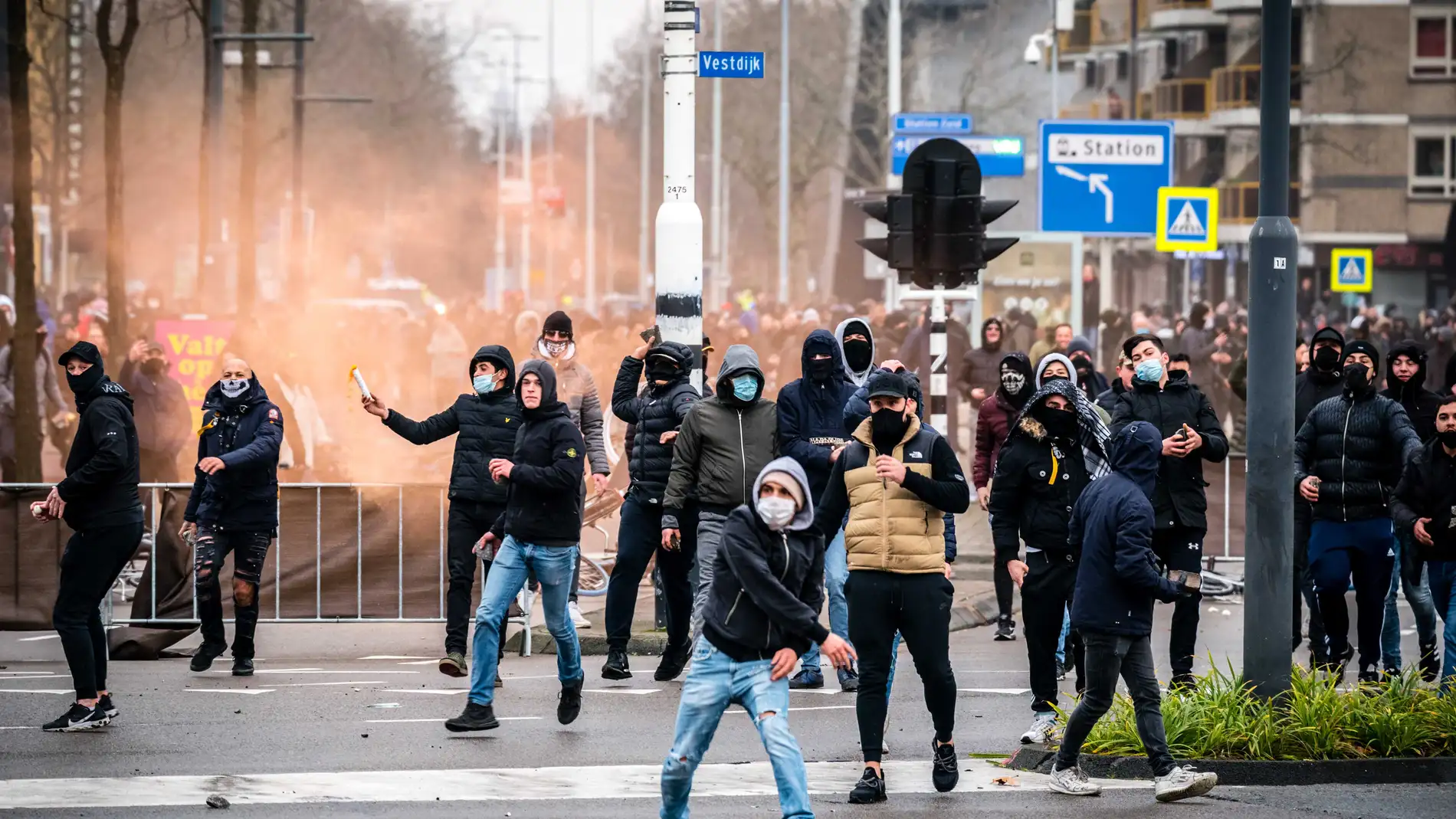 Disturbios en Eindhoven, ayer