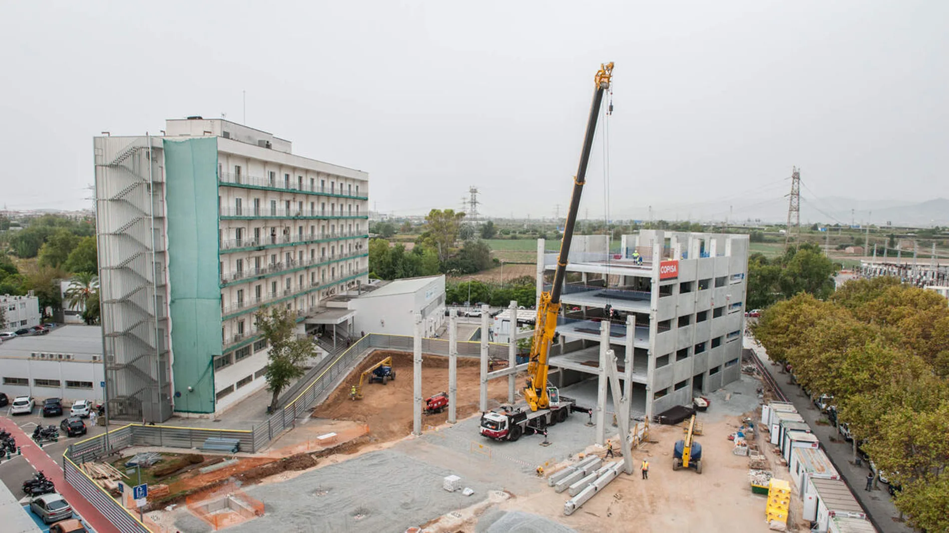 Obras del hospital satélite en Bellvitge