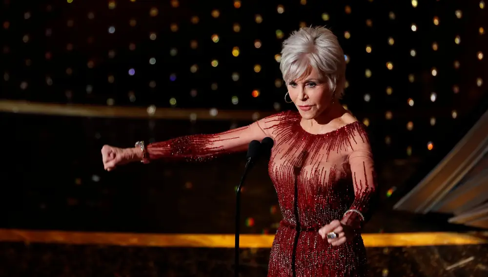 Jane Fonda en la gala de los Oscar del año pasado