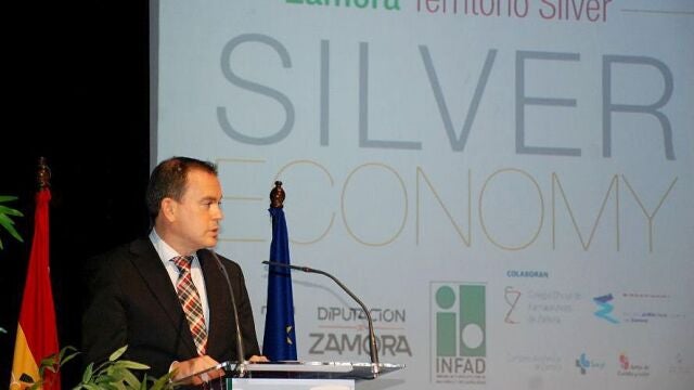 El presidente de la Diputación de Zamora, Francisco José Requejo, durante el Congreso Internacional "Silver Economy"