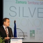 El presidente de la Diputación de Zamora, Francisco José Requejo, durante el Congreso Internacional "Silver Economy"