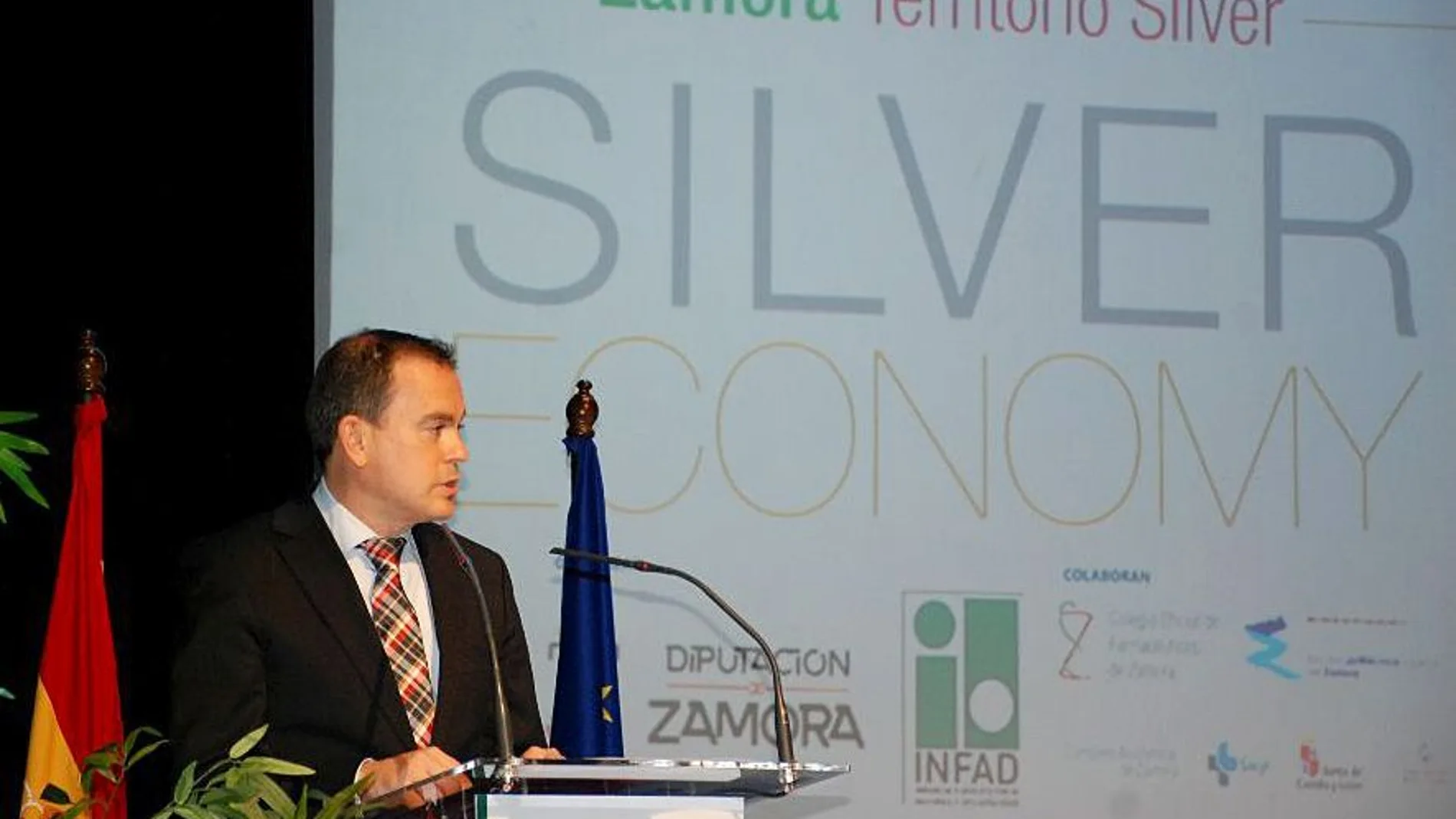 El presidente de la Diputación de Zamora, Francisco José Requejo, durante el Congreso Internacional "Silver Economy"