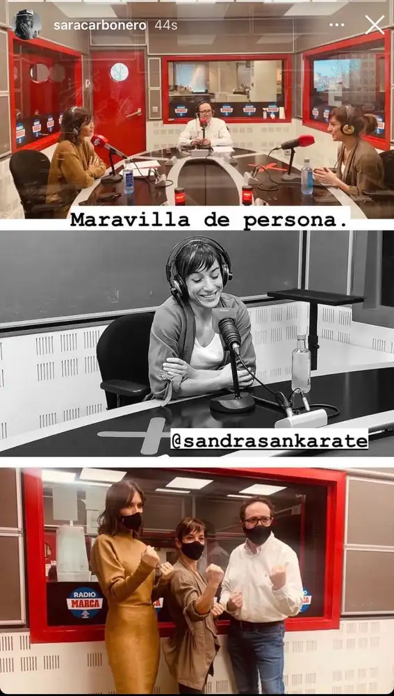 Sara Carbonero en su sección en Radio Marca.