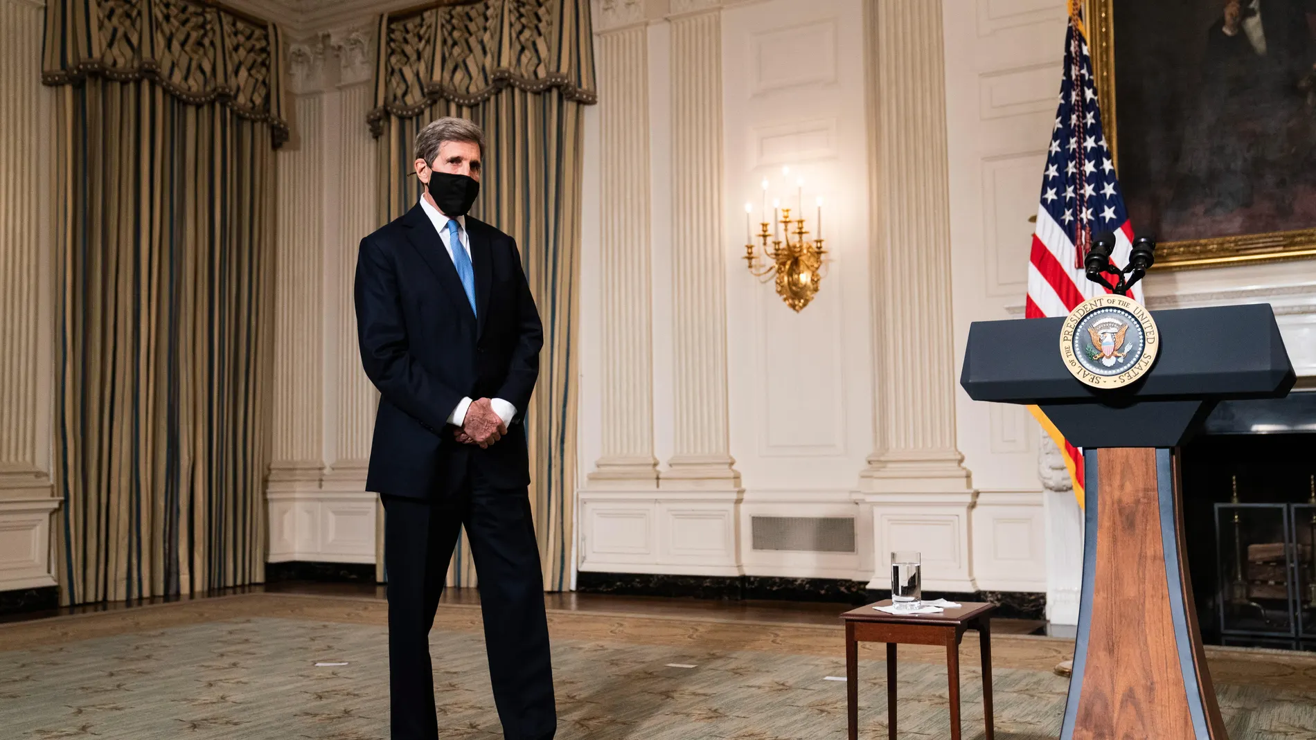 John Kerry, el Enviado Presidencial Especial para el Clima, en La Casa Blanca