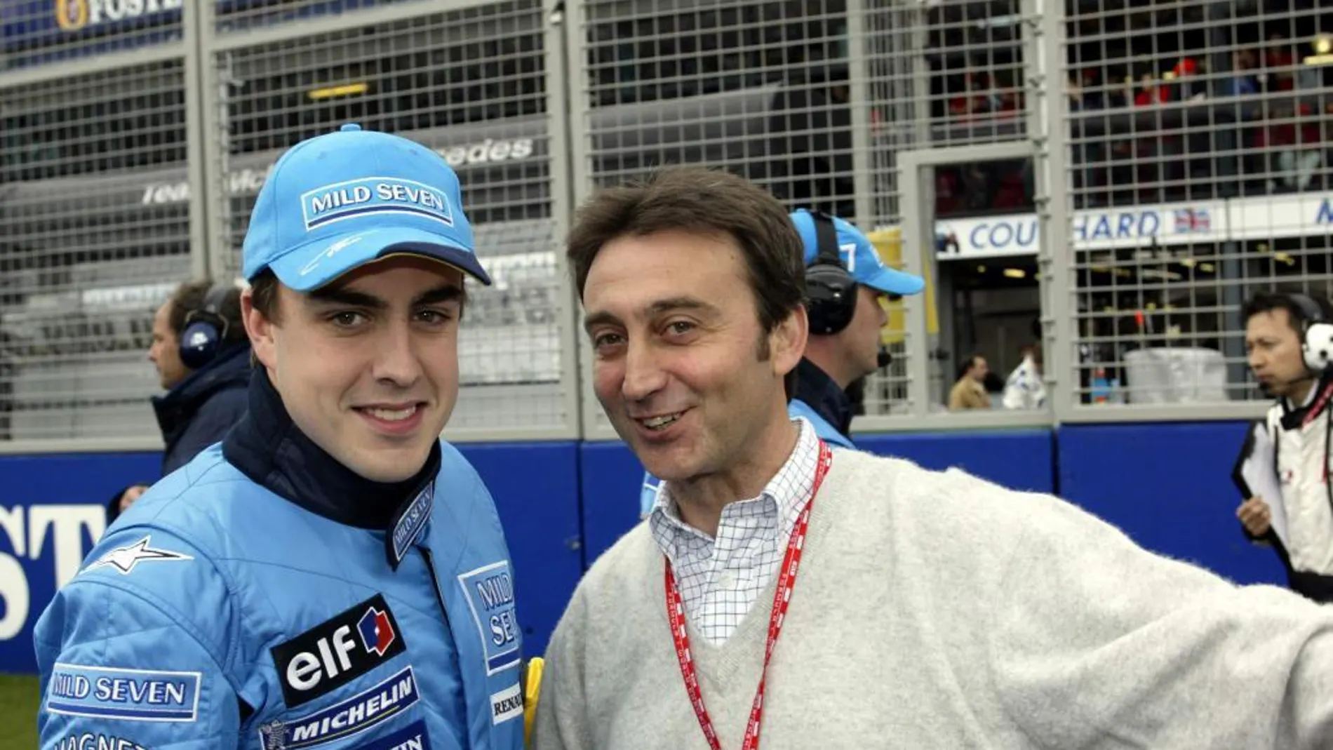 Adrián Campos, junto a Fernando Alonso