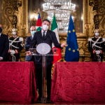 Renzi comparece junto a otros líderes del partido Italia Viva