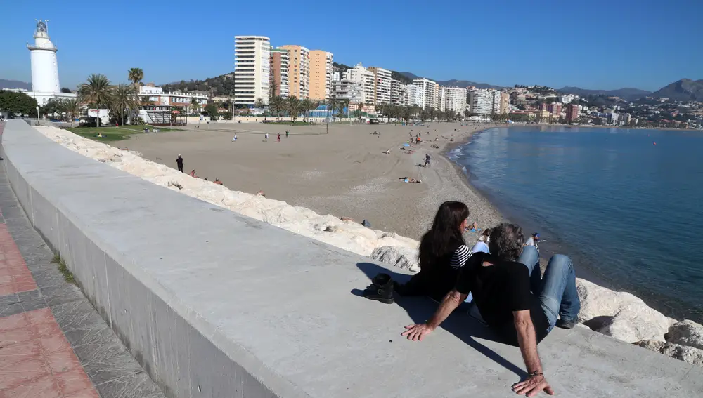 Imagen de archivo de un día soleada en la ciudad de Málaga