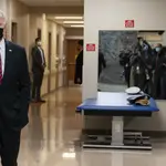 Joe Biden a su llegada al Walter Reed National Military Medical Center