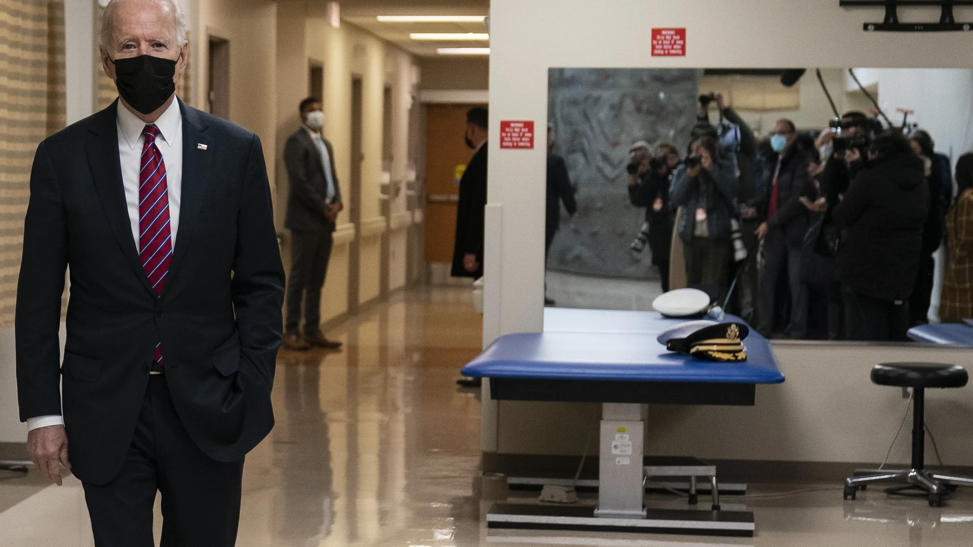 Joe Biden a su llegada al Walter Reed National Military Medical Center