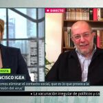 Francisco Igea durante su participación en el programa "Liarla Pardo"