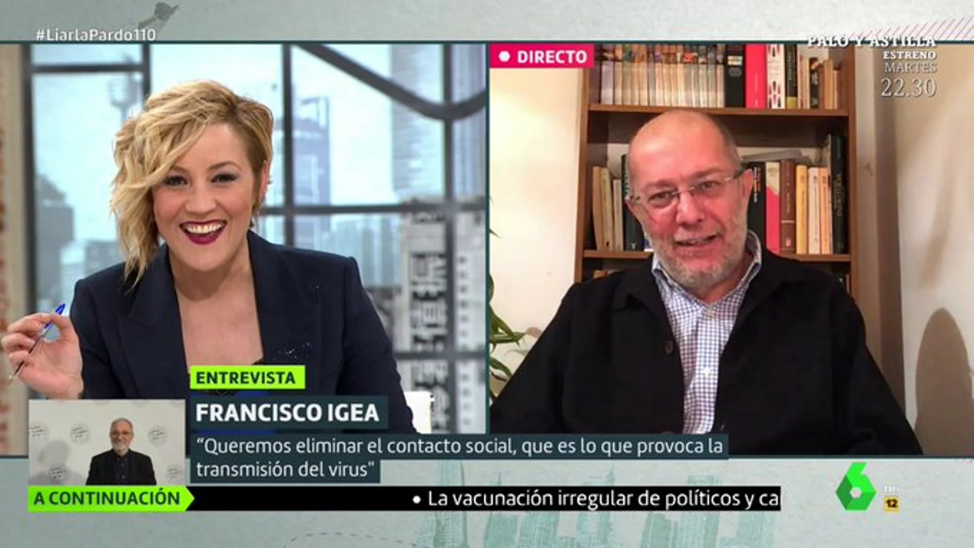 Francisco Igea durante su participación en el programa "Liarla Pardo"