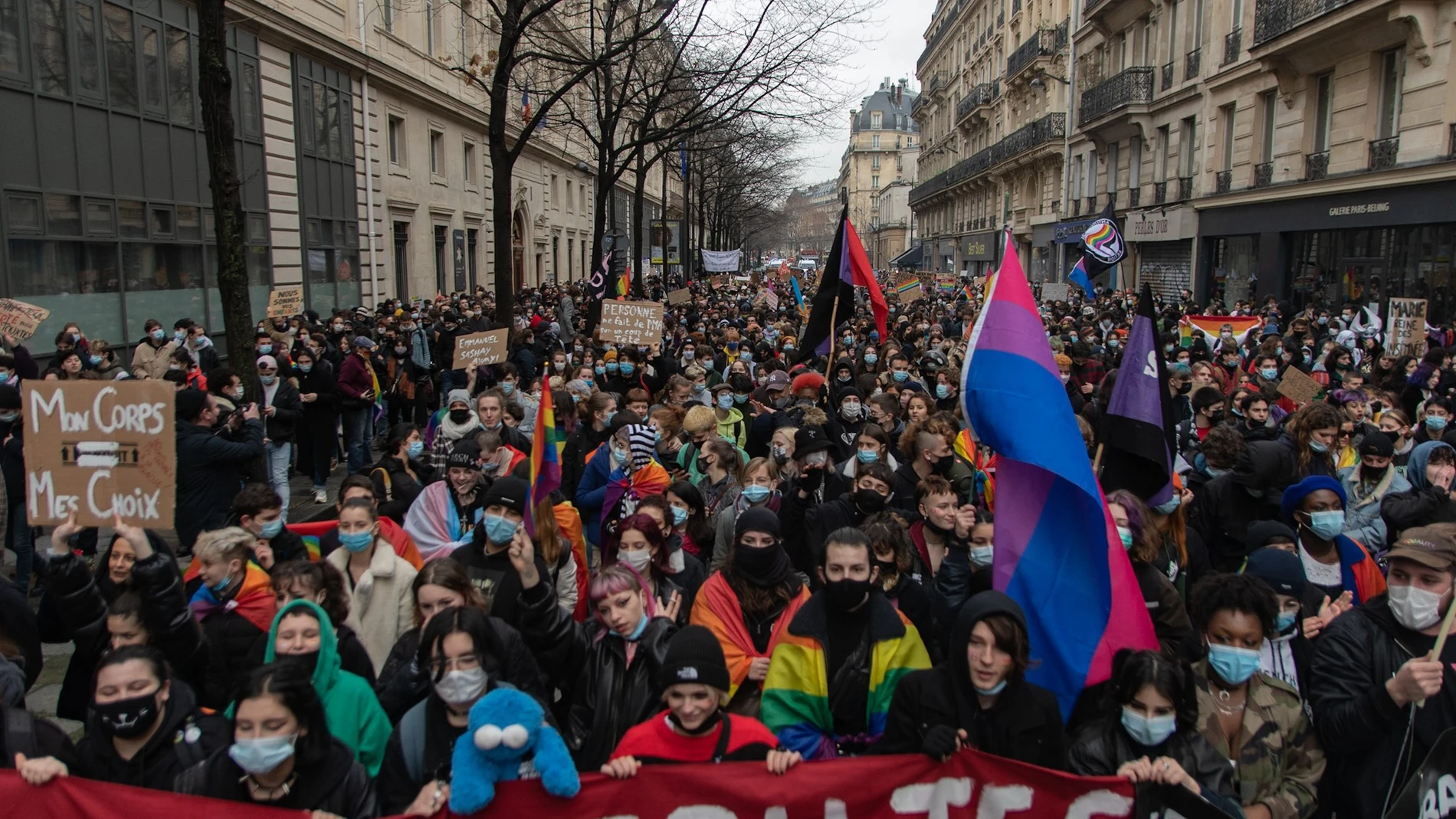 Manifestación en Francia en apoyo al colectivo LGTBI