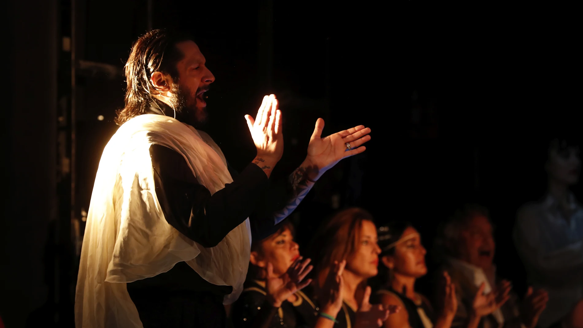 Rafael Amargo performing during the presentation of the show ''Yerma '' in Madrid