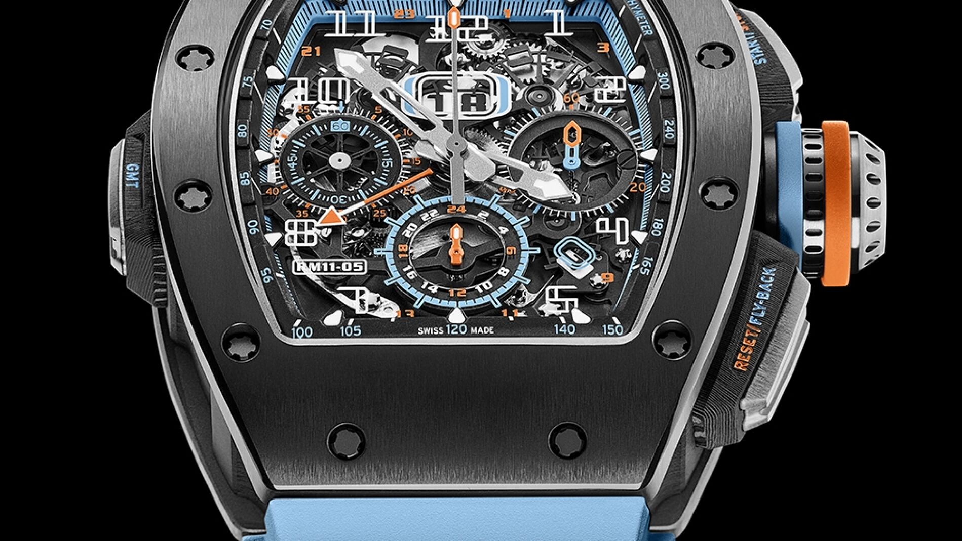 El RM 11 05 Automatic Flyback Chronograph GMT Cermet de Richard