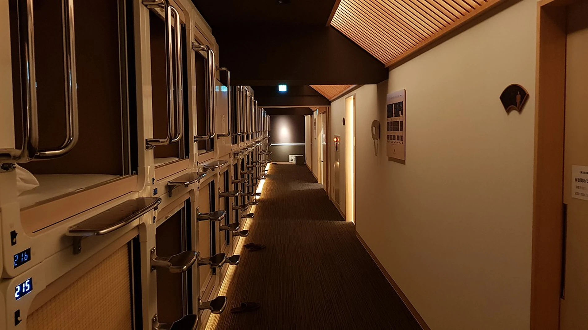 Hotel cápsula en Tokio.