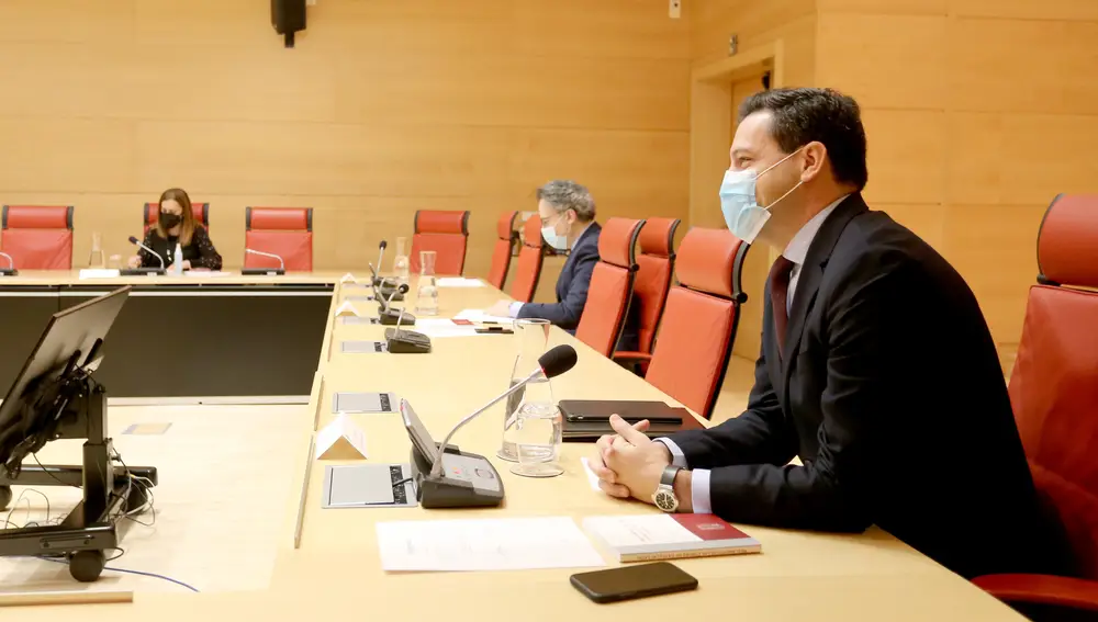 El portavoz popular Raúl de la Hoz durante la Junta de portavoces