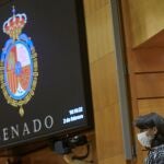 La presidenta del Senado, Pilar Llop durante la sesión de control al Gobierno en el Senado, en Madrid (España), a 2 de febrero de 2021. Durante el pleno, el Senado ha aprobado también la modificación del Estatuto de Autonomía de Murcia.