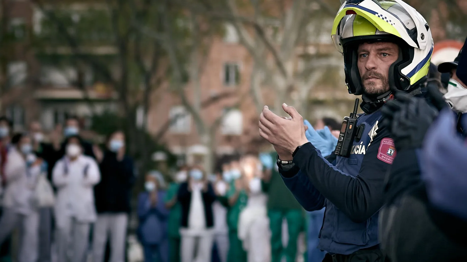 «Resiliencia», imagen tomada por el agente Álvaro Arranz, obtuvo el primer premio del concurso convocado por la Policía Municipal de Madrid