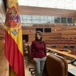 Fátima Pinacho en el Hemiciclo