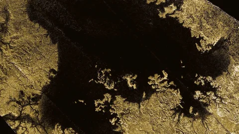 Imagen de la NASA del mar de metano de Titán