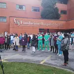 Concentración en Asturias, en el Hospital de Jove, en memoria de Pablo Riesgo, de 26 años