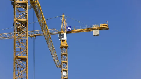 Grúa de Hochtief en unos trabajos de construcción
