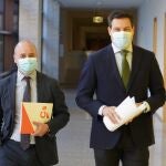 Los portavoces de los grupos Popular y de Ciudadanos, Raúl de la Hoz y David Castaño