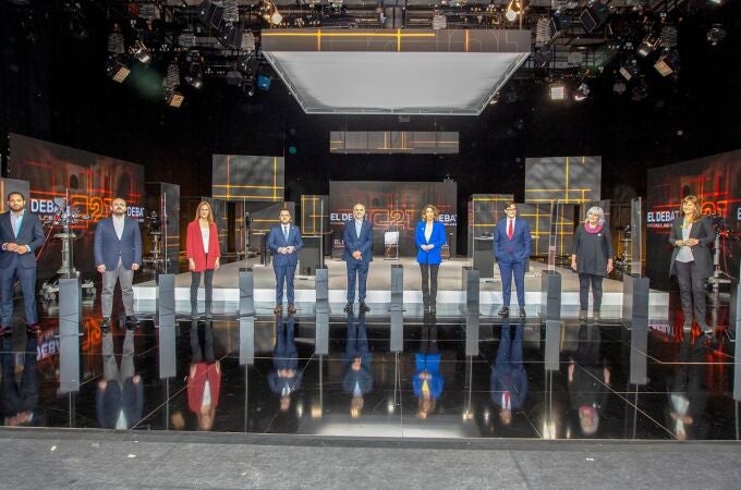 Los candidatos del 14F en el debate electoral organizado por TV3.