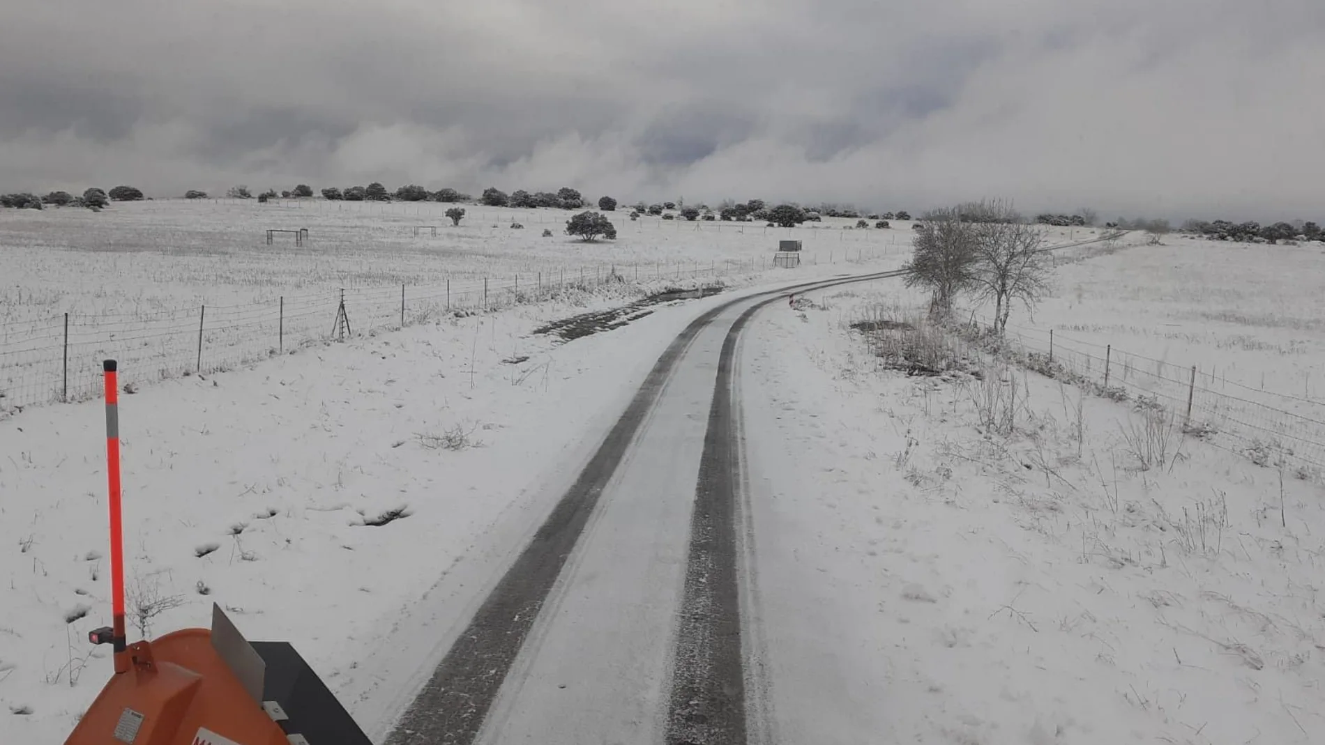 Últimas nevadas en las carreteras provinciales de Segovia