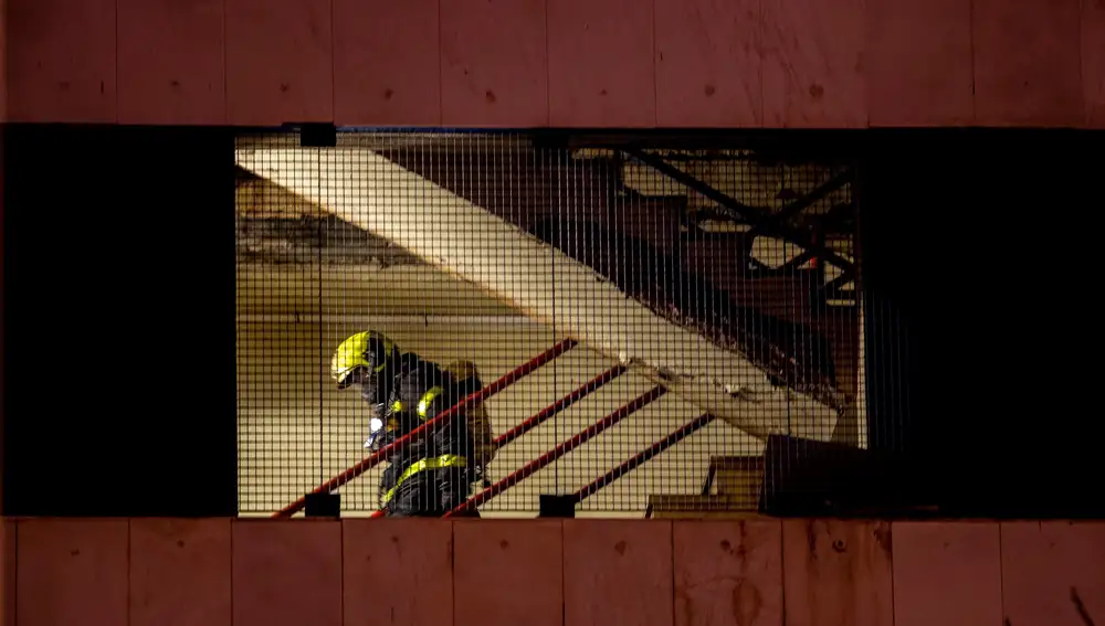 Los bomberos en el Hospital Puerta del Mar