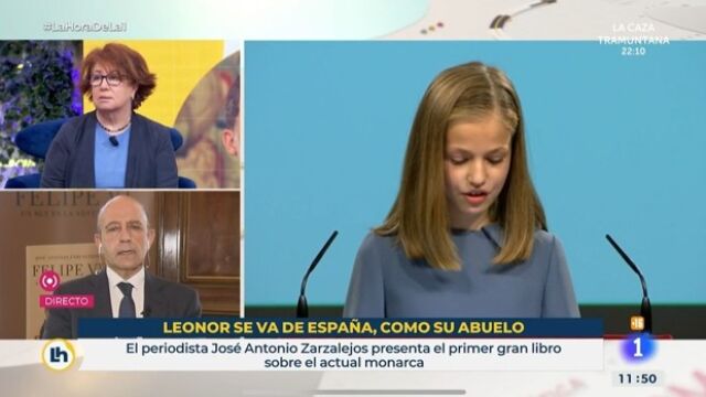 Rótulo con el que La 1 de RTVE ha dado la noticia del futuro académico de la Princesa Leonor