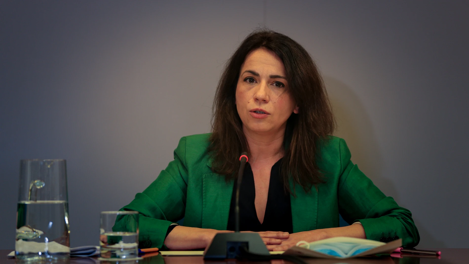 La secretaria de Estado de Sanidad, Silvia Calzón durante una rueda de prensa convocada ante los medios de comunicación en el Ministerio de Sanidad para informar sobre la evolución del coronavirus, en Madrid, (España), a 11 de febrero de 2021.