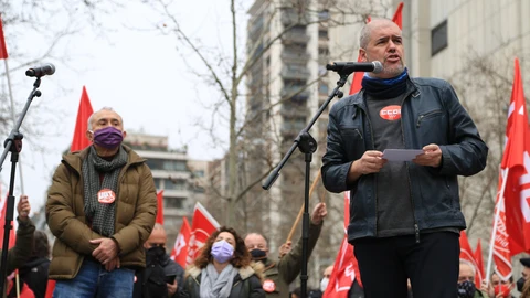 Los secretarios generales de UGT y CCOO, Pepe Álvarez y Unai Sordo