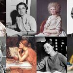 De izquierda a derecha y de arriba abajo: Gertrude B. Elion, Elizabeth Roemer, Marie-Anne Paulze Lavoisier, Sophie Germain, Maria Goeppert Mayer, Trota de Salerno, Cecilia Payne-Gaposchkin y Émilie du Châtelet.