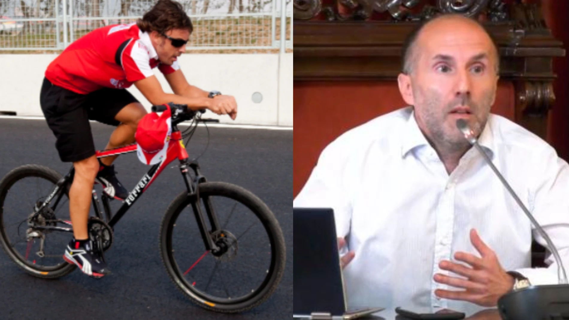 El alcalde de Ourense, Gonzalo Pérez Jácome, junto a Fernando Alonso