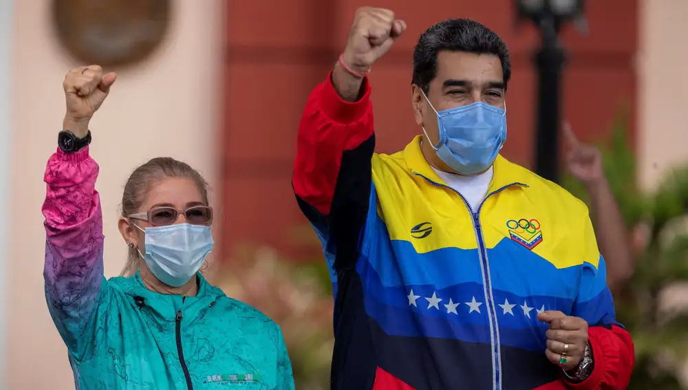Nicolás Maduro y Cilia Flores, en Caracas (Venezuela)