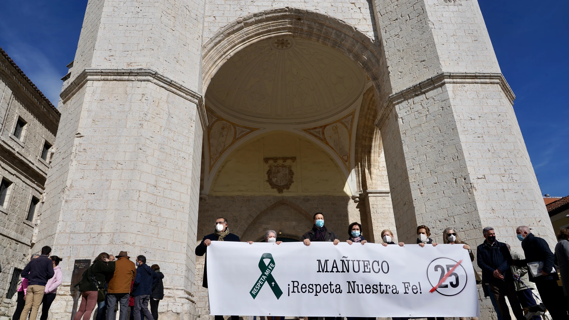 Bajo el eslogan “Respeta Mi Fe”, la Asociación de Abogados Cristianos convoca una concentración en protesta por la limitación de aforo de 25 personas en celebraciones religiosas impuesta por la Junta de Castilla y León