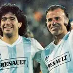 Menem y Maradona, en un partido benéfico de la selección argentina
