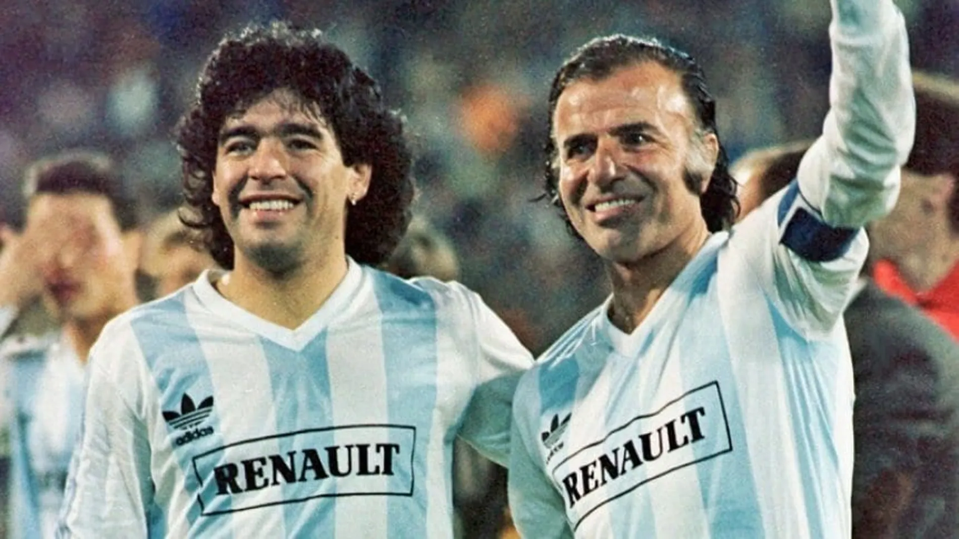 Menem y Maradona, en un partido benéfico de la selección argentina