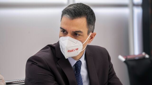 Pedro Sánchez durante la reunión de la Ejecutiva del PSOE
