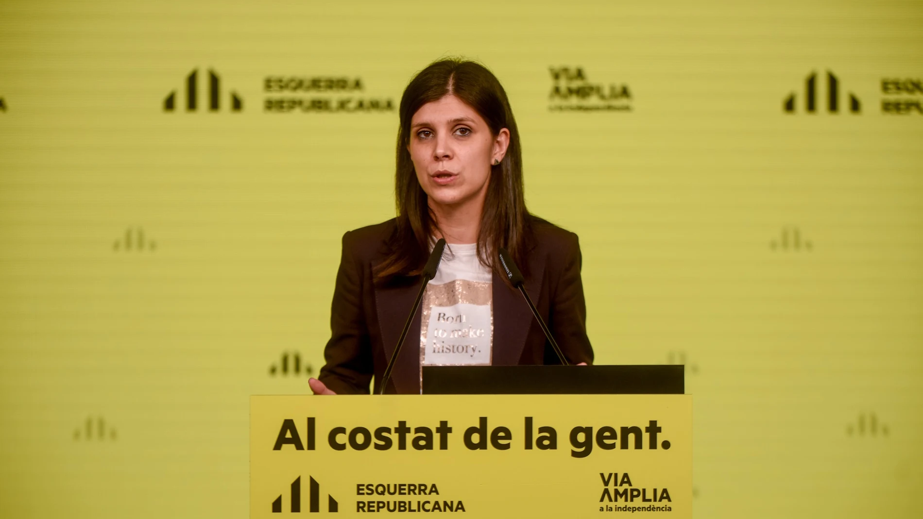 La secretaria general adjunta y portavoz de ERC, Marta Vilalta, en rueda de prensa telemática