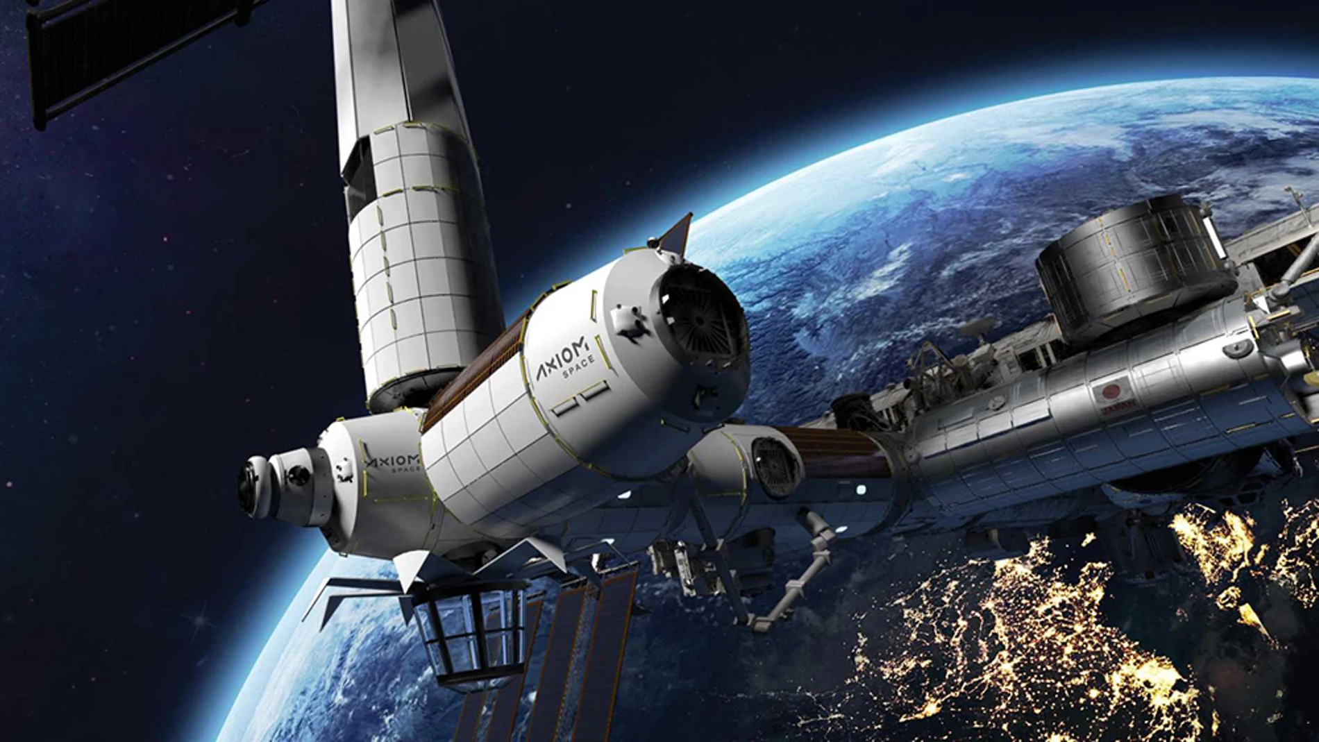Representación de la estación espacial comercial construida por Axiom Space.