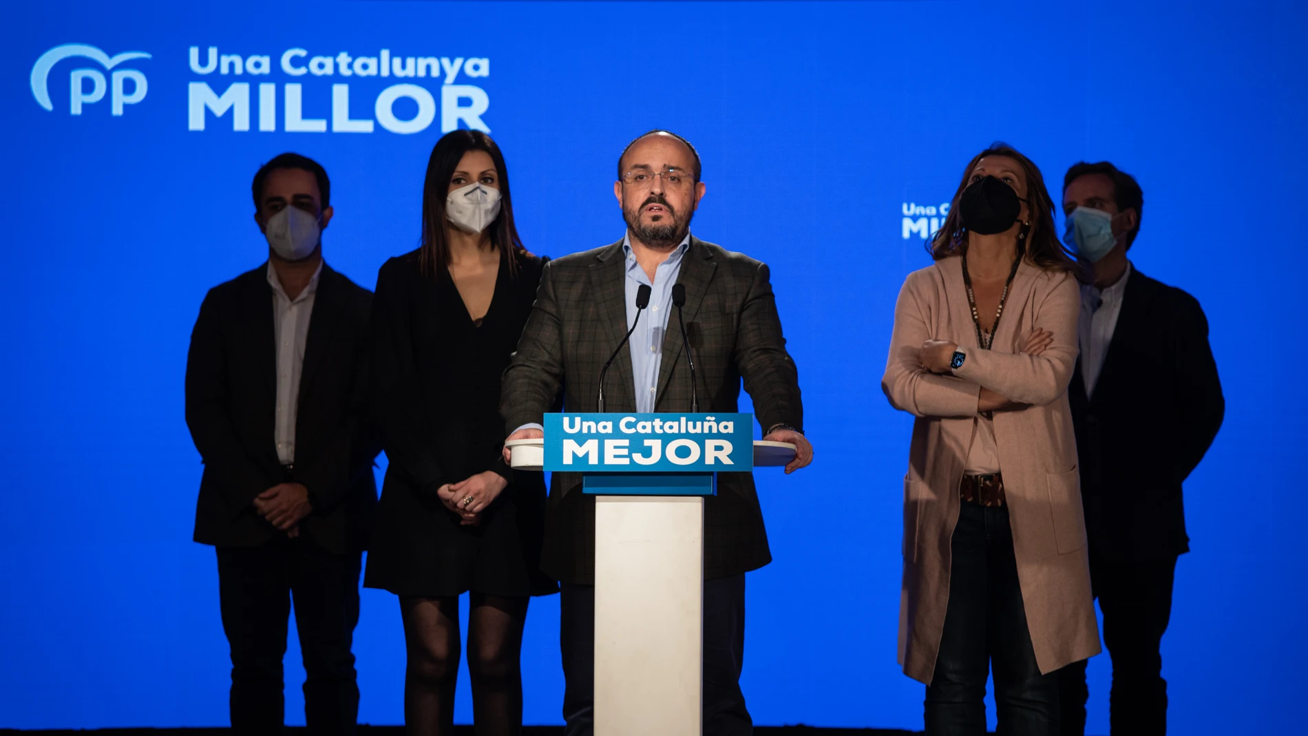 El presidente del Partido Popular Catalán y candidato del partido a la presidencia de la Generalitat, Alejandro Fernández.