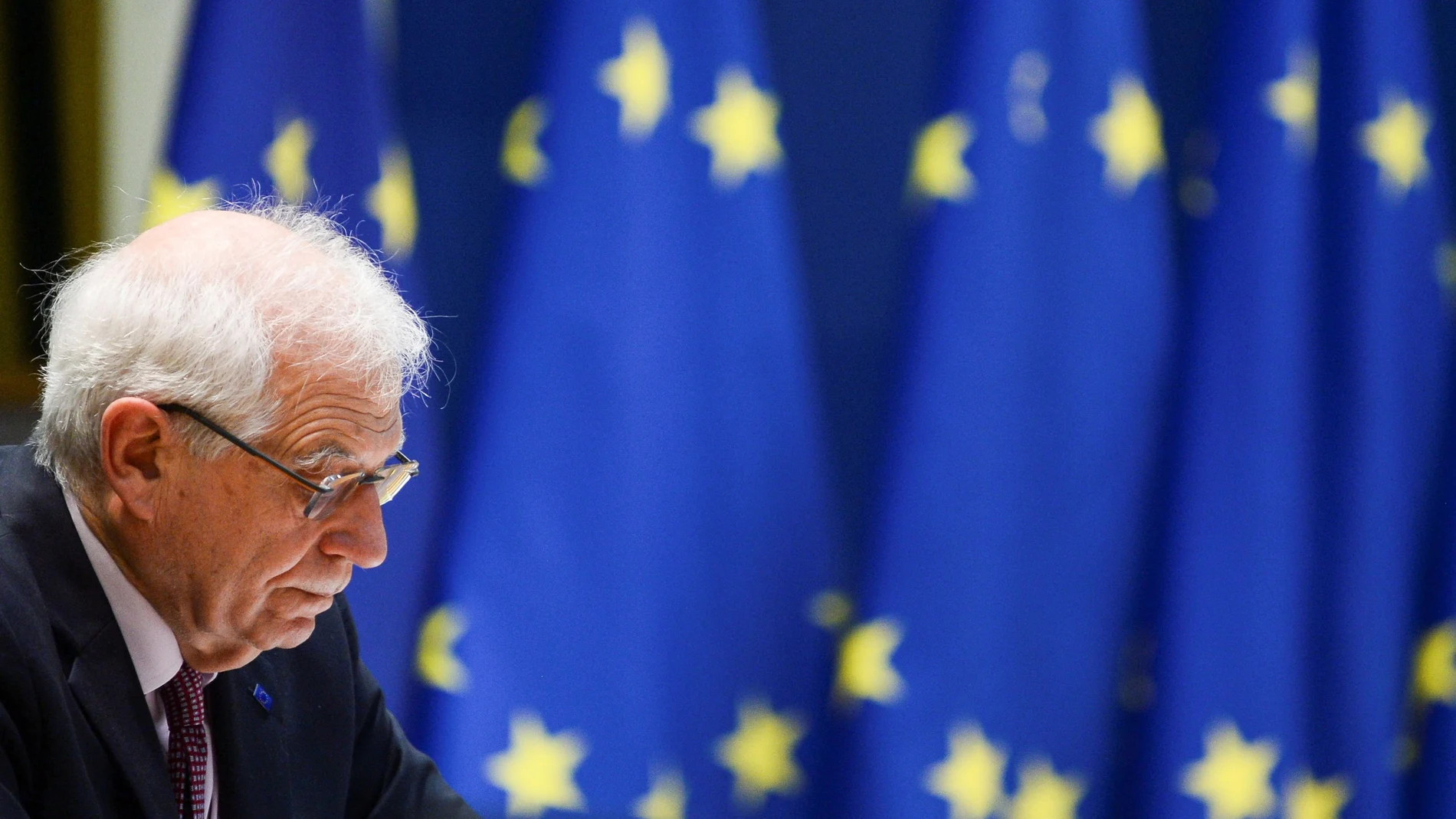 El Alto Representante de la UE para Política Exterior, Josep Borrell, en una videoconferencia en Bruselas