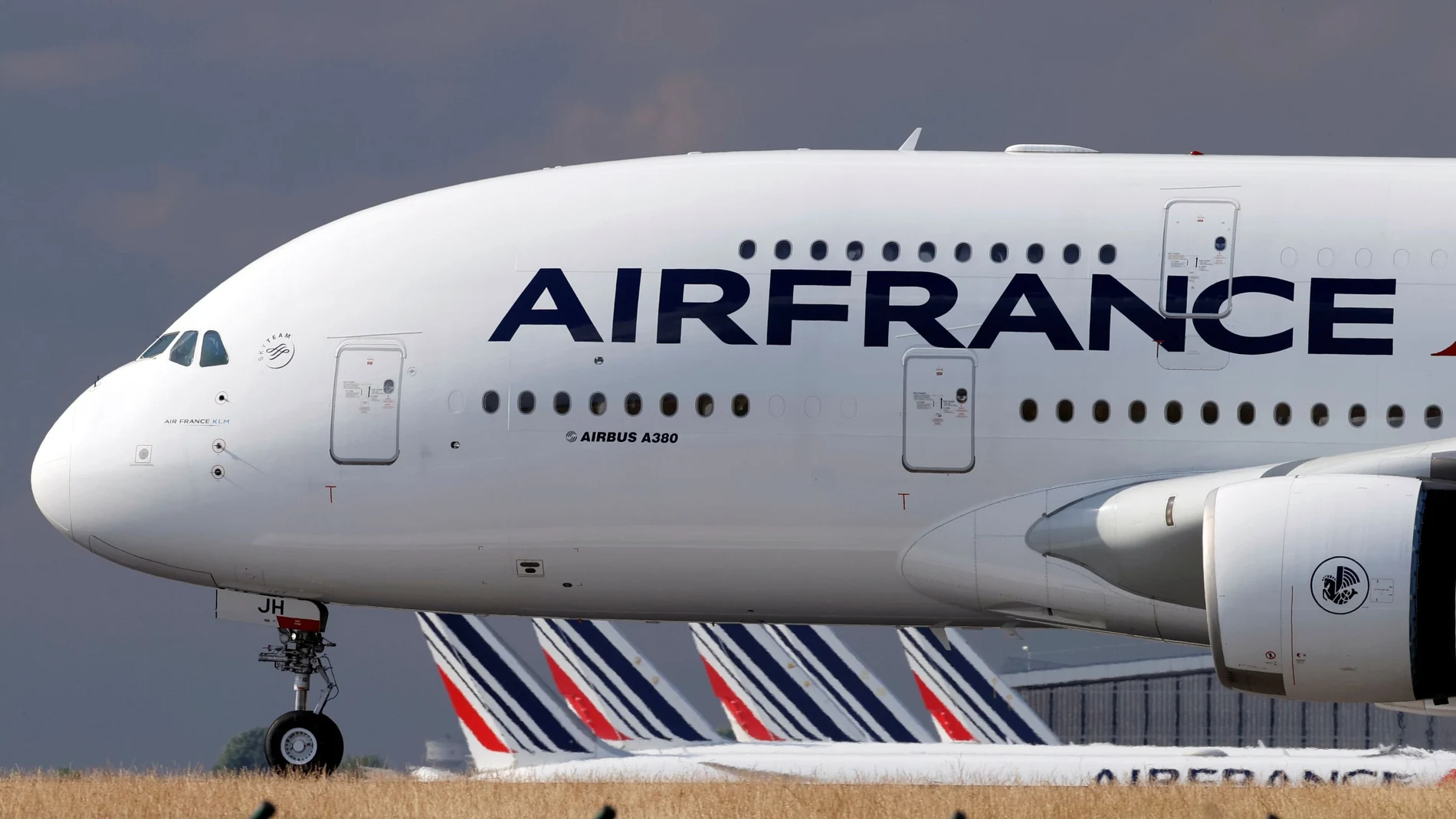 Un Airbus A380 de la compañía francesa Air France, una de las compañías beneficiadas de las ayudas de Estado