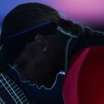 Serena Williams, durante su partido con Naomi Osaka, en las semifinales del Open de Australia