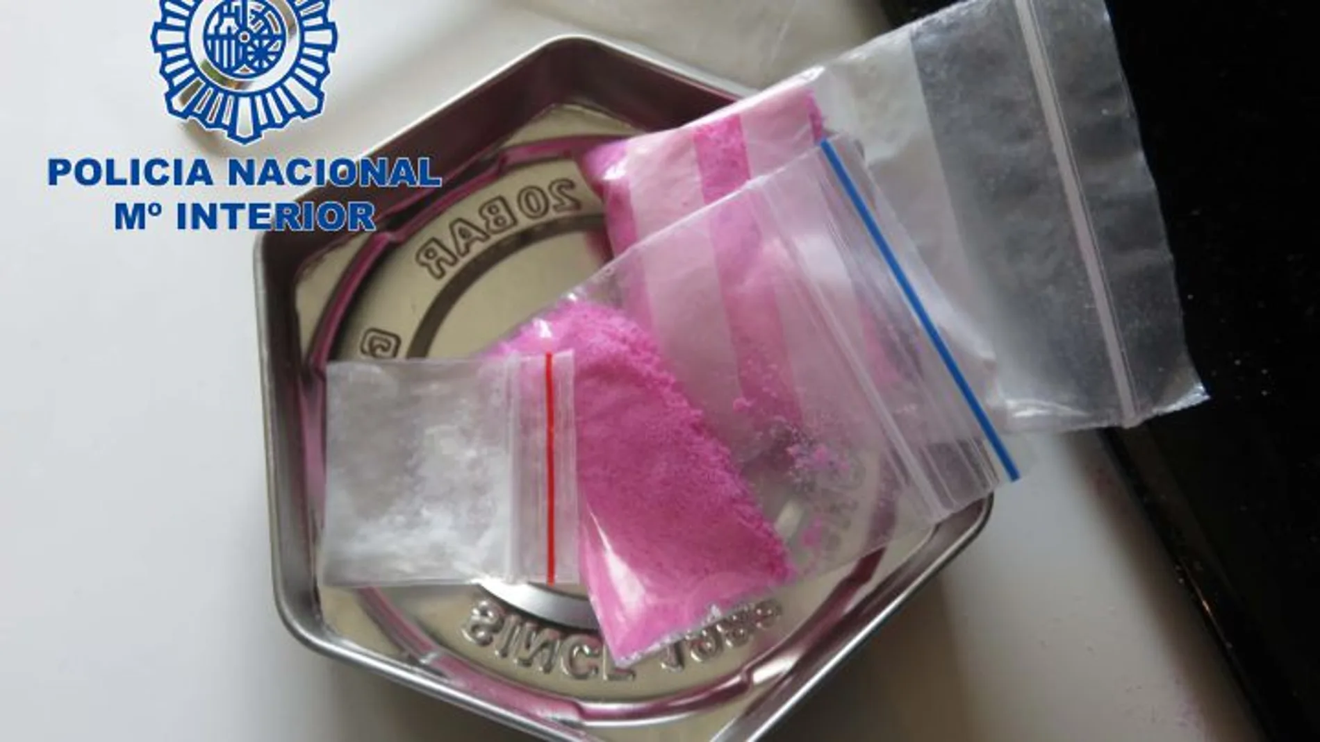 Bolsas de cocaína rosa