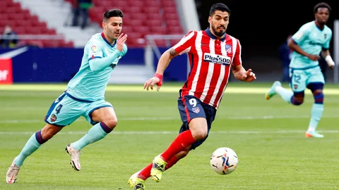 Luis Suárez con el Atlético de Madrid.